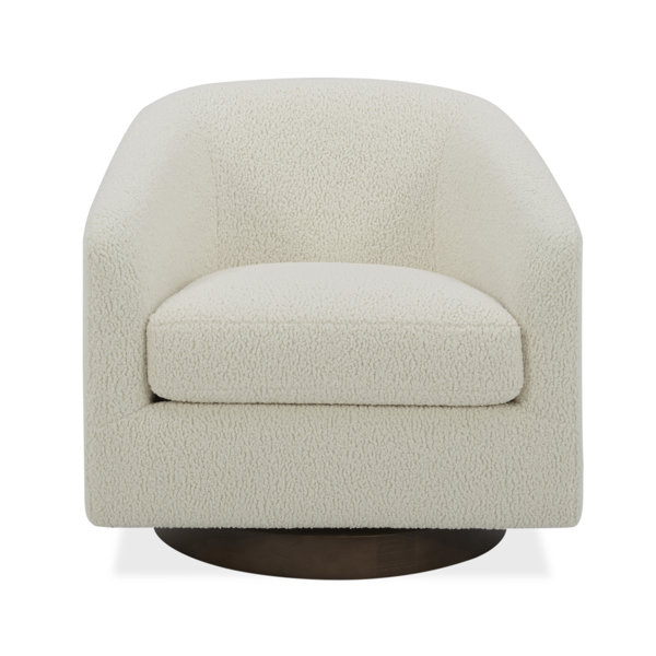 White barrel swivel discount chair